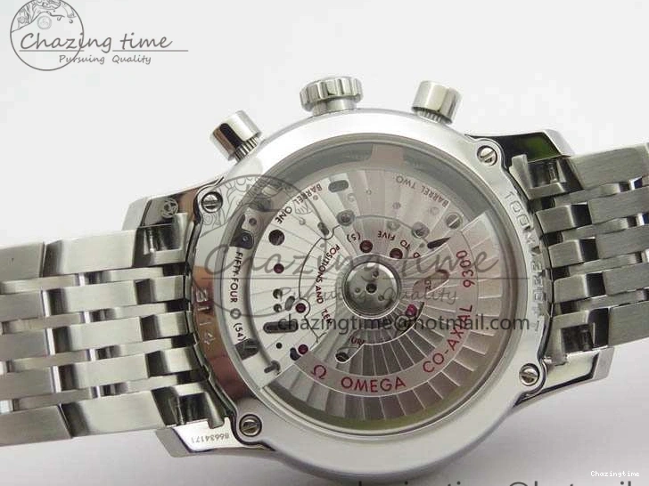 0409 HighQuality De Ville Chronograph SS OMF 1:1 Best Edition White Dial On SS Bracelet A 8151